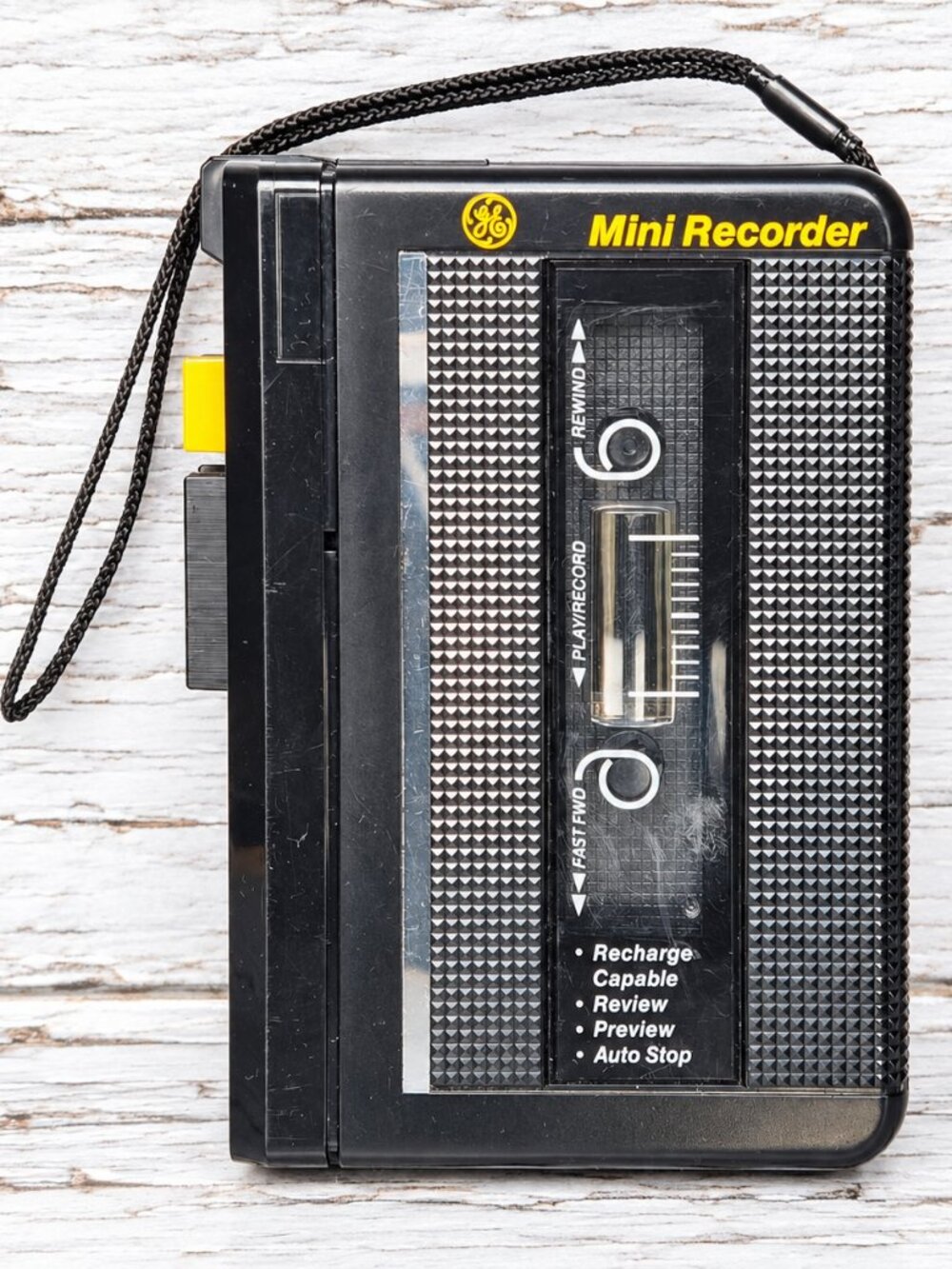 General Electric GE model 3-5350A Portable Voice Mini Recorder Auto Stop Tested